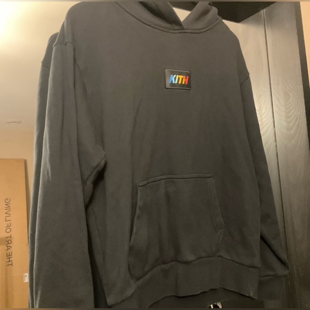 Kith X Adidas Black Hoodie with Relaxed Fit Small